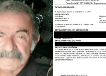 Dono da escola particular O Bom Pastor é acusado de assédio, após “acariciar e beijar na boca de menor” diz B.O.