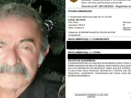 Dono da escola particular O Bom Pastor é acusado de assédio, após “acariciar e beijar na boca de menor” diz B.O.