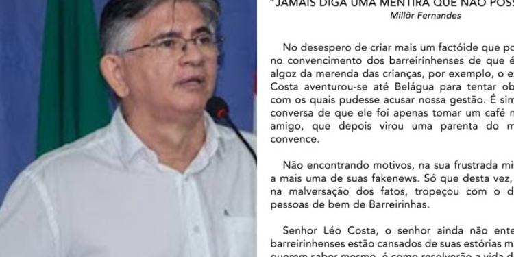 Belágua – Herlon Costa desmente acusações de perseguição e ameaça feitas por pré-candidato Léo Costa