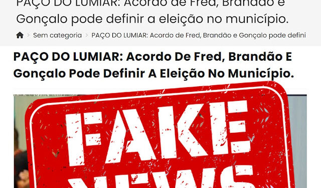 Tudo não passa de uma grande mentira da oposição