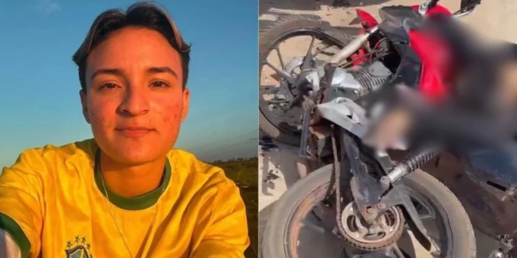 Jovem bombeira civil morre após colidir moto na traseira de carreta na BR-222, em Arari